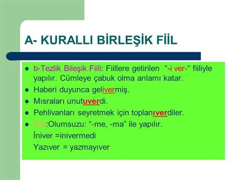 Kurallı birleşik fiil